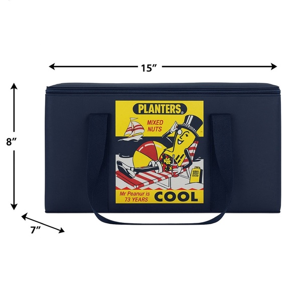 NWOT Vintage Planters Mr. Peanut Mixed Nuts 75 Years Old Cool Soft Travel Cooler - Picture 4 of 6